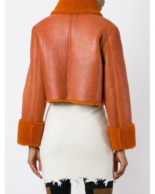 Yeezy Season 3 Cropped Shearling Flight Coat | Lyst